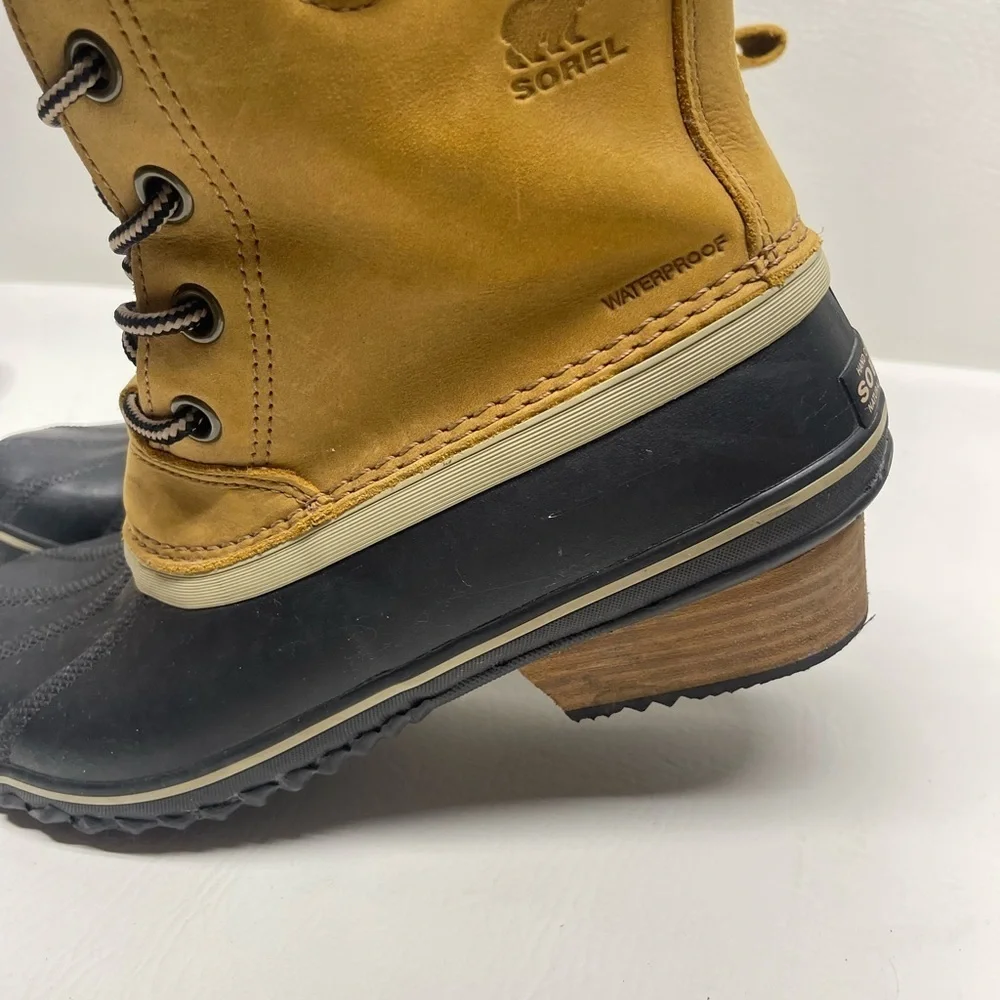 SOREL WINTER SNOW BOOTS LEATHER SIZE 10